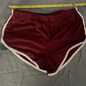 Women's Burgundy Athletic Shorts